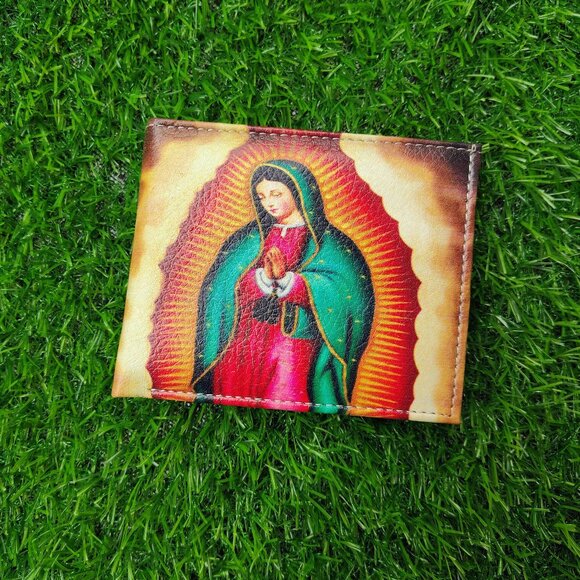 Virgin Mary Stylish Printed Bifold Wallet for Men – Classic Leather Look - Picture 5 of 6